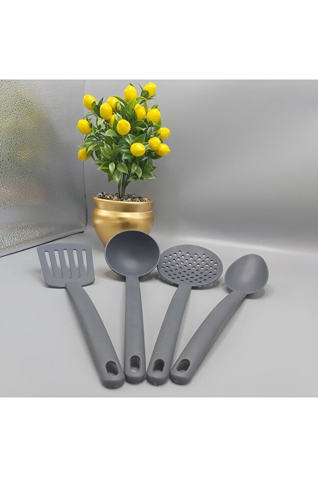 Heat Resistant 4-Piece Serving Set - (220 Degrees) Grey/Black.Moa