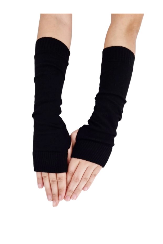 Unisex Fashion Fashion Black Only Black Gloves Sleeve