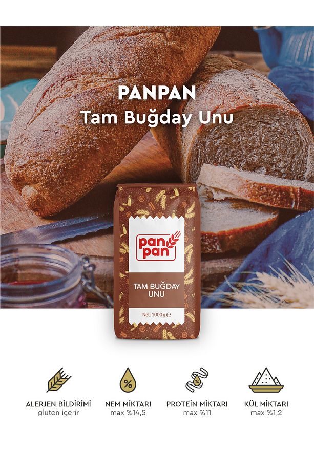 Tam Buğday Unu 1kg x 3 Adet - 2