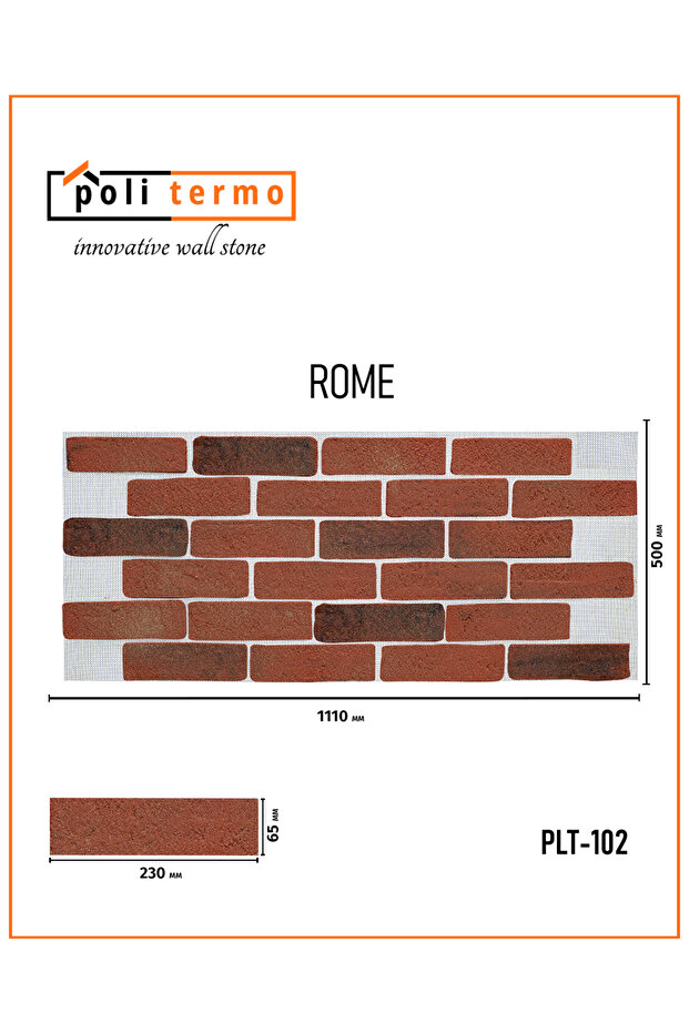 3 mm Esnek Fileli Tuğla Duvar Paneli - 2