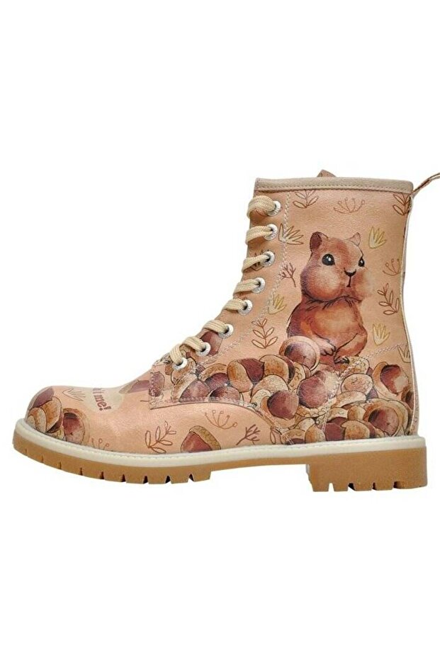 Women's Vegan Leather Beige Long Boots - It Wasn't Me Design