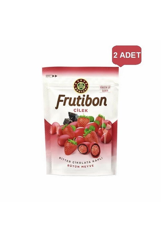 Frutibon Çilek Bitter Çikolata Kaplı 50g (2 ADET) - 1