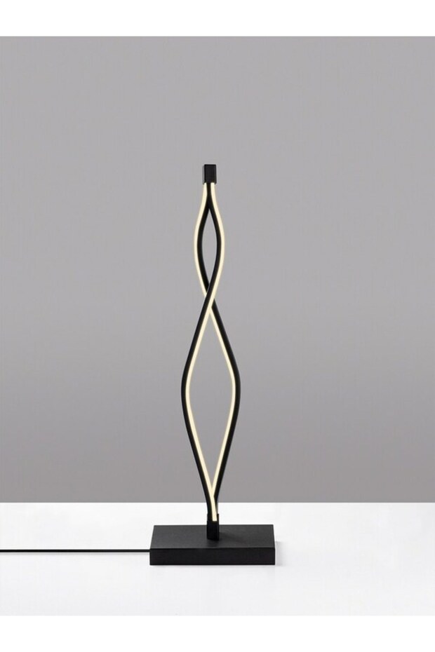 Modern Zigzag Masaüstü Siyah Model (Beyaz / Sarı / Günışığı) Lüks Led Lambader - 1