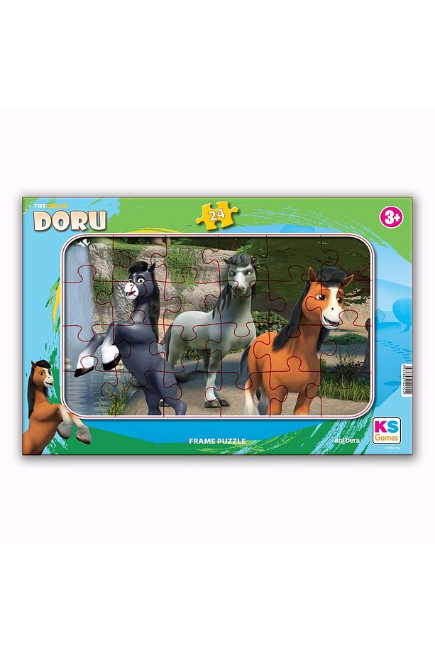 Ks Games TRT Çocuk Doru 24 parça 2 li Frame Puzzle/Yapboz Set - 3