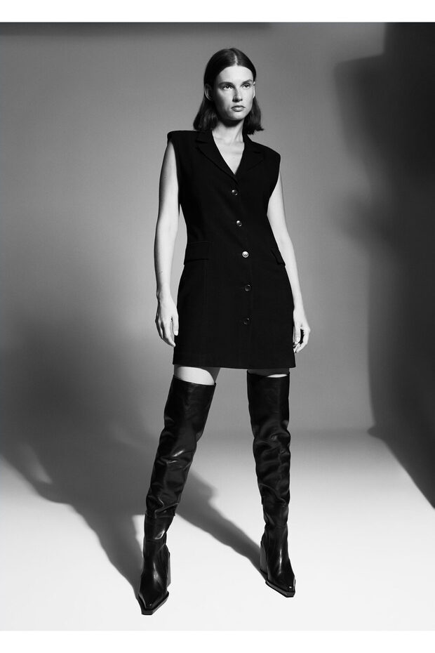 Siyah Kadın Elbise 37013844 - 6