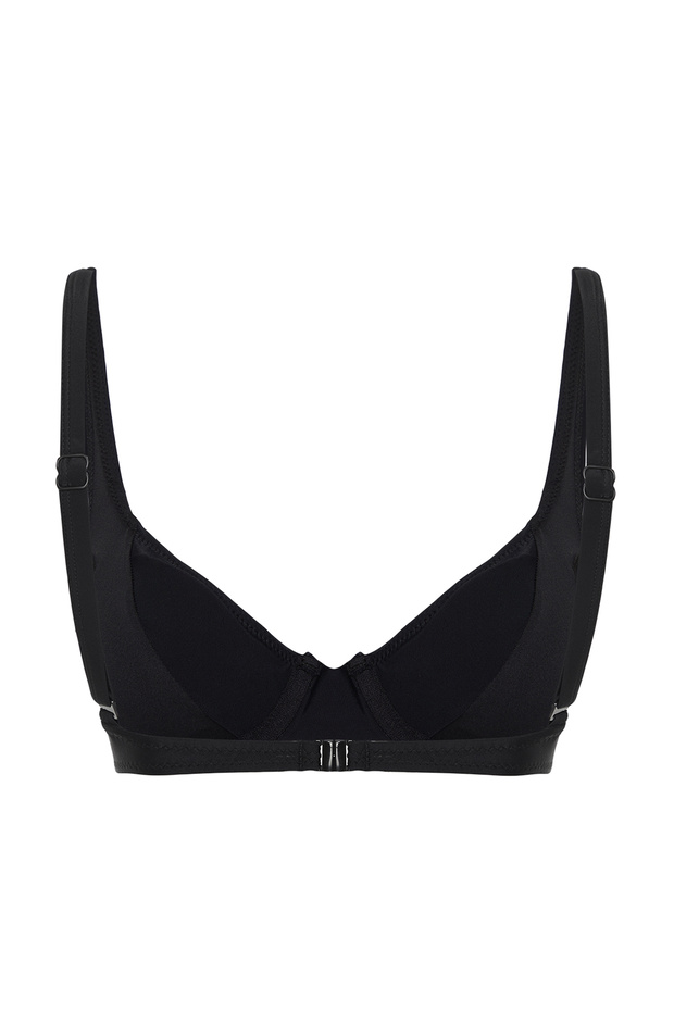 Siyah Balconette Kaplı Basic Bikini Üstü TBESS21BU0088 - 7