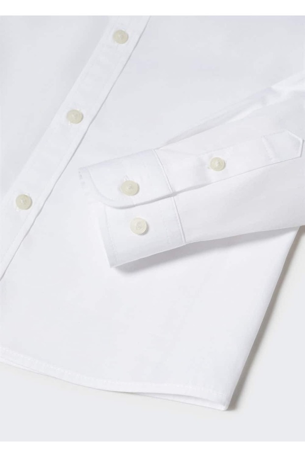 Normal kesim poplin gömlek elbise - 4