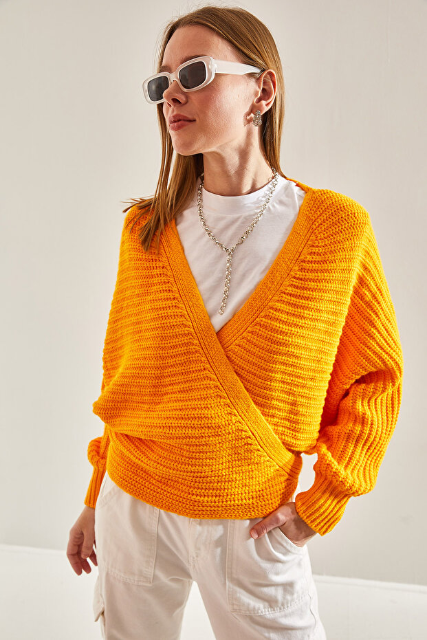 Kadın Bağlama Detaylı Triko Hırka - 2