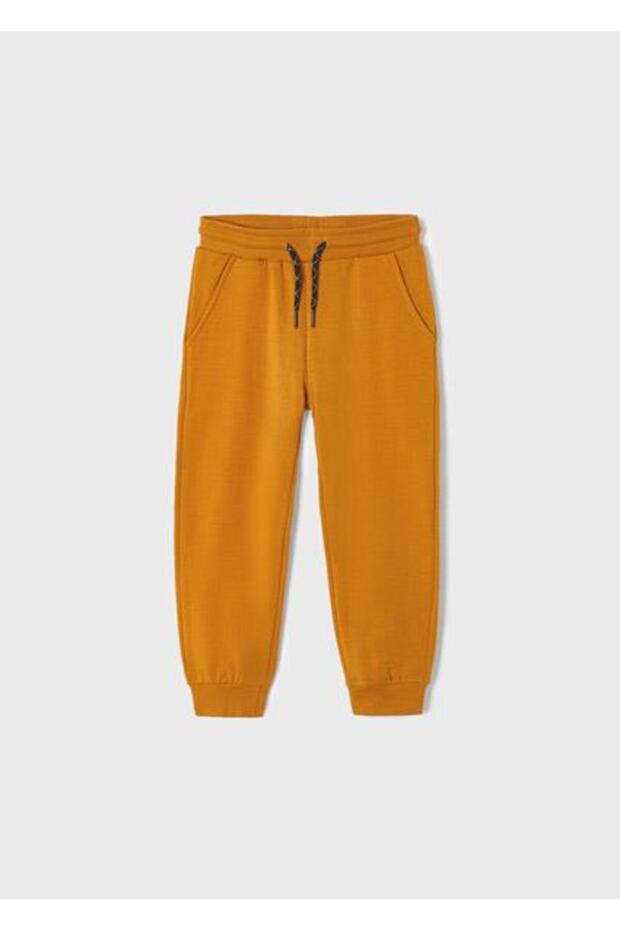 بنطال رياضي بني للأولاد من الصوف الأساسي - 1