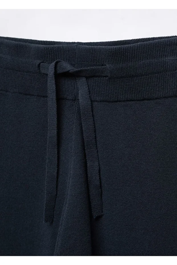 Pamuklu Ve Keten Jogger Pijama Pantolonu - 7