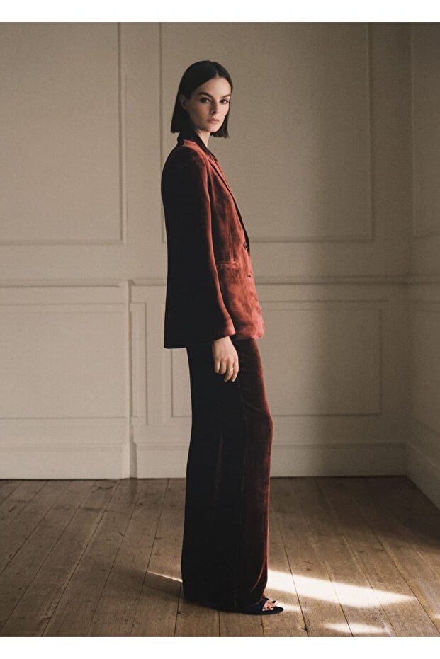 Kadife kumaş pantolon - 8