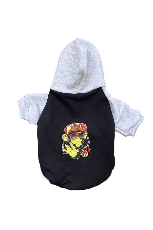 Sweat cat with Monkey hat dog monkey hoodie