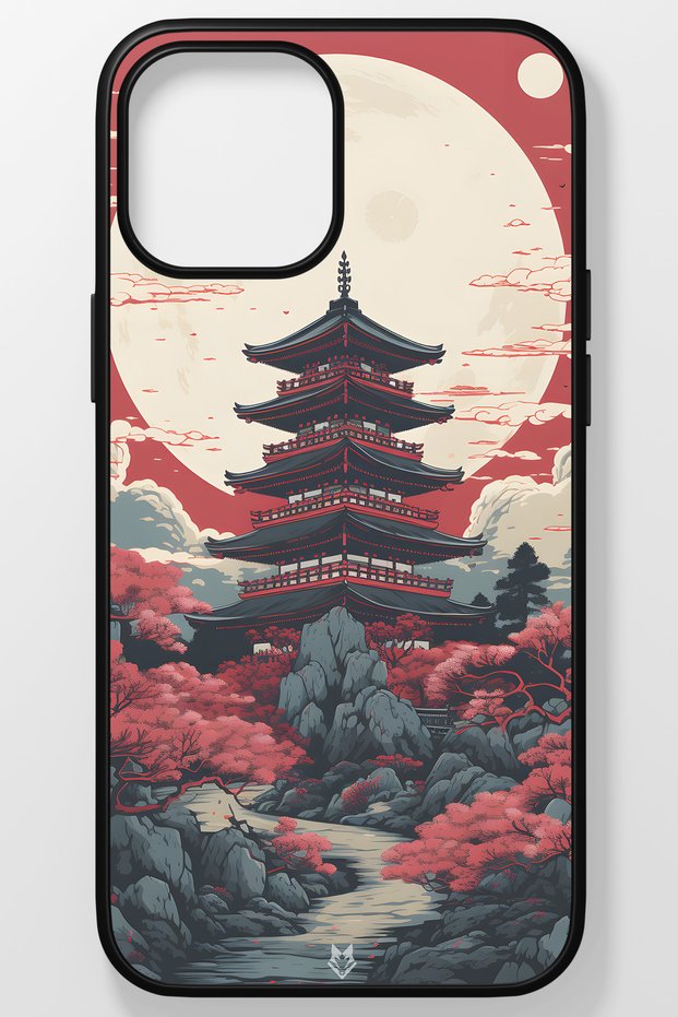 Hokusai Japanese Culture Unbreakable (Tempered) Glass Hard Plastic iPhone 15 Pro Max Phone Case