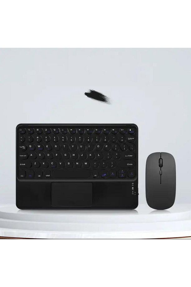 Tüm Cihazlara Uyumlu Akıllı Taşınabilir Bluetooth Klavye Mouse Touchpad Slim Klavye Set - 1