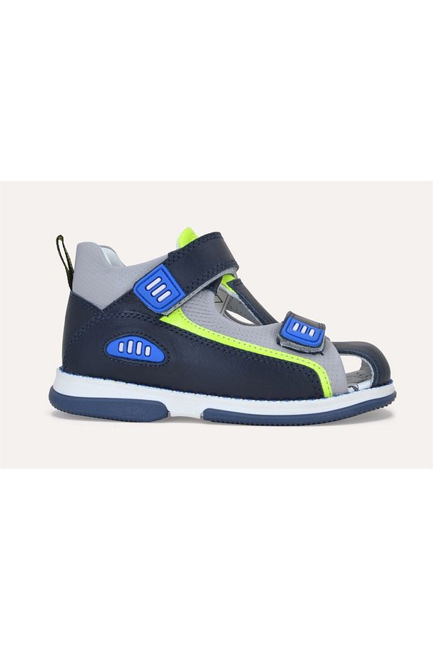 Deri Çocuk Sandalet 1610 - Laci - Yeşil Neon - 1