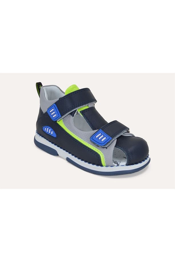 Deri Çocuk Sandalet 1610 - Laci - Yeşil Neon - 2