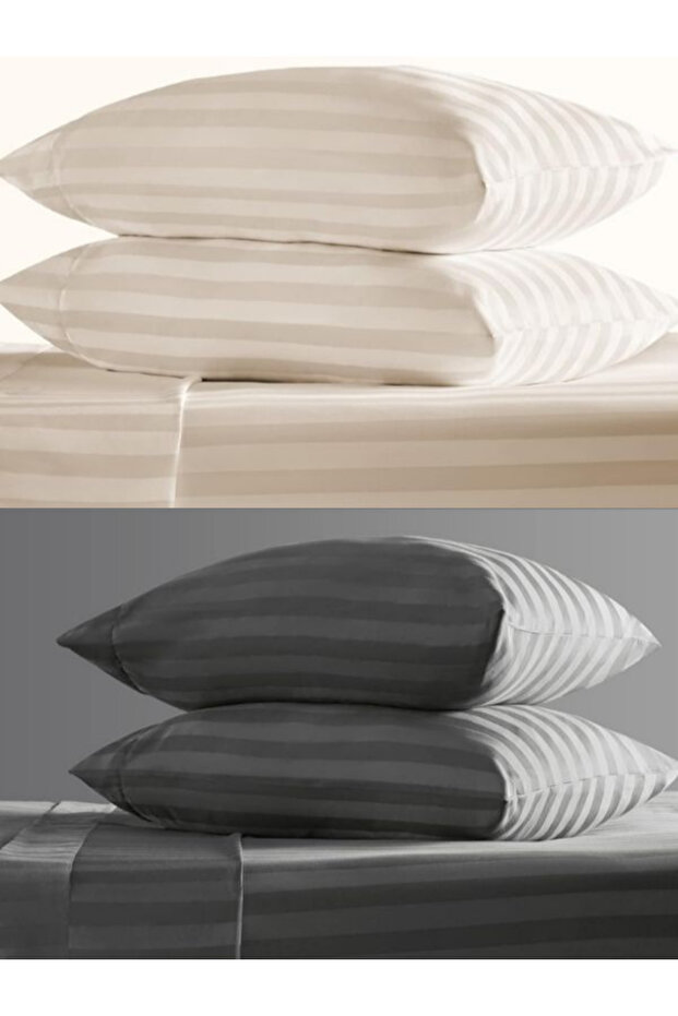 4-Piece Pillowcase Cotton Satin Hotel Pillowcase Line 93 Wire White Satin Luxury Hotel 50x70