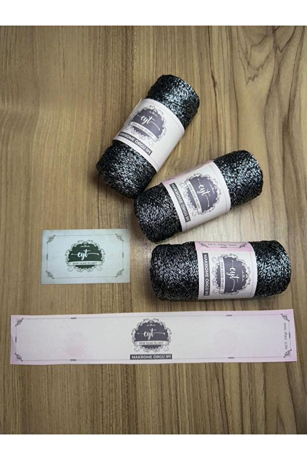 Polyester Makrome Ip (3 Mm - 100 gr) Sepet Ipi , Çanta Ipi , Puset Ipi , Örgü Ipi , Paspas Ipi - 1
