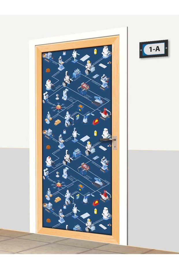 تزيين باب المدرسة - الترميز الآلي - K1015 - 2