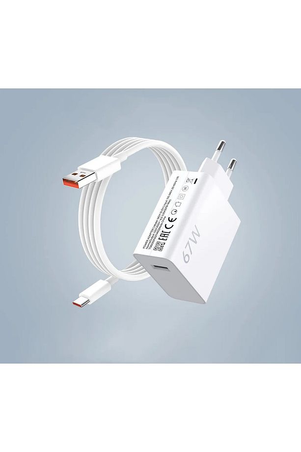 67W USB To Type-C Xiaomi iPhone15 Uyumlu  Notebook Ultrabook Turbo Şarj Aleti Adaptör Kablo (SET) - 3