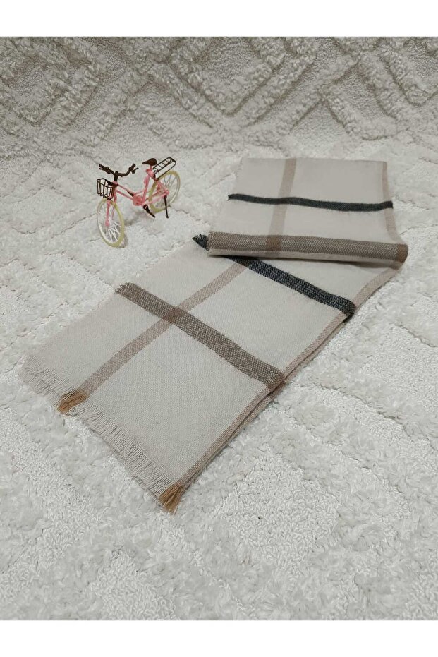 Plaid Patterned Soft Textured Double Sided Scarf & Shawl - 1