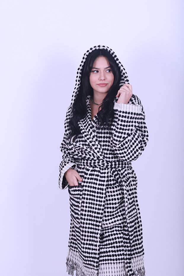 Bubble Havlu Bornoz %100 Pamuklu - 4