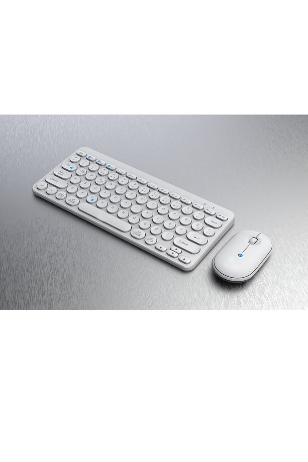 MK-117 Bluetoothlu Kablosuz Klavye Mouse Seti Türkçe Q Klavye Sessiz - 3