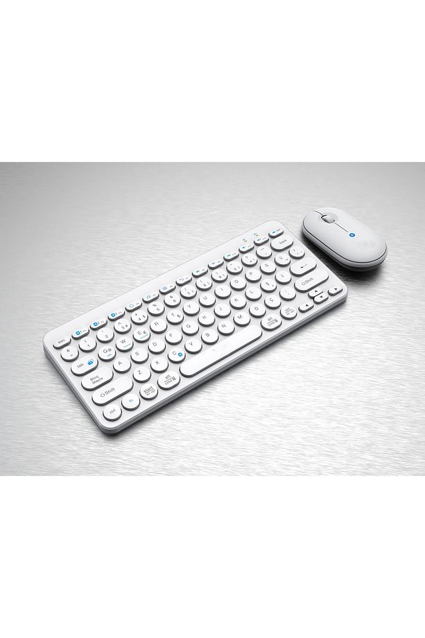 MK-117 Bluetoothlu Kablosuz Klavye Mouse Seti Türkçe Q Klavye Sessiz - 2