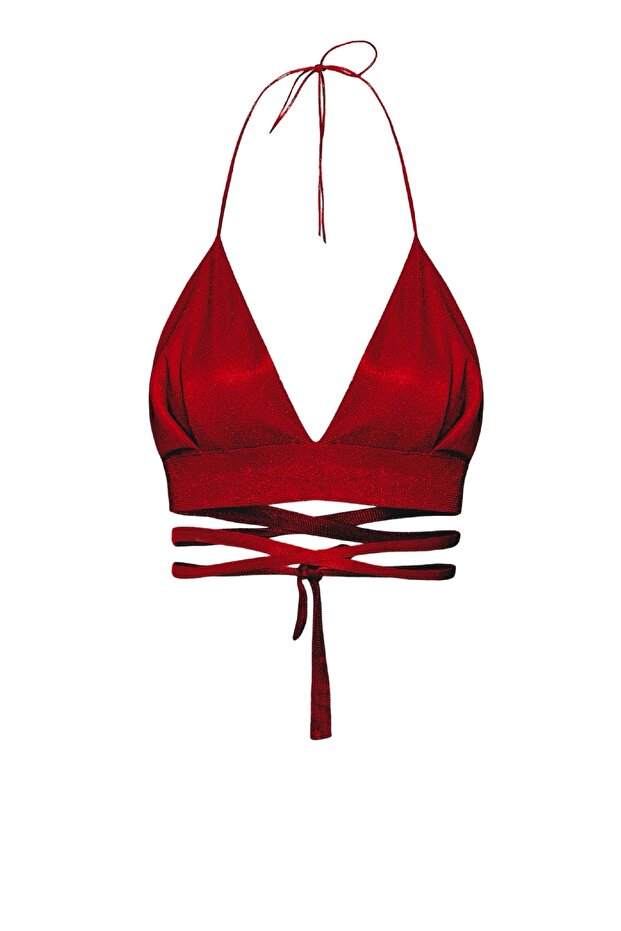 لورا الأحمر بريق تصميم خاص Bralet