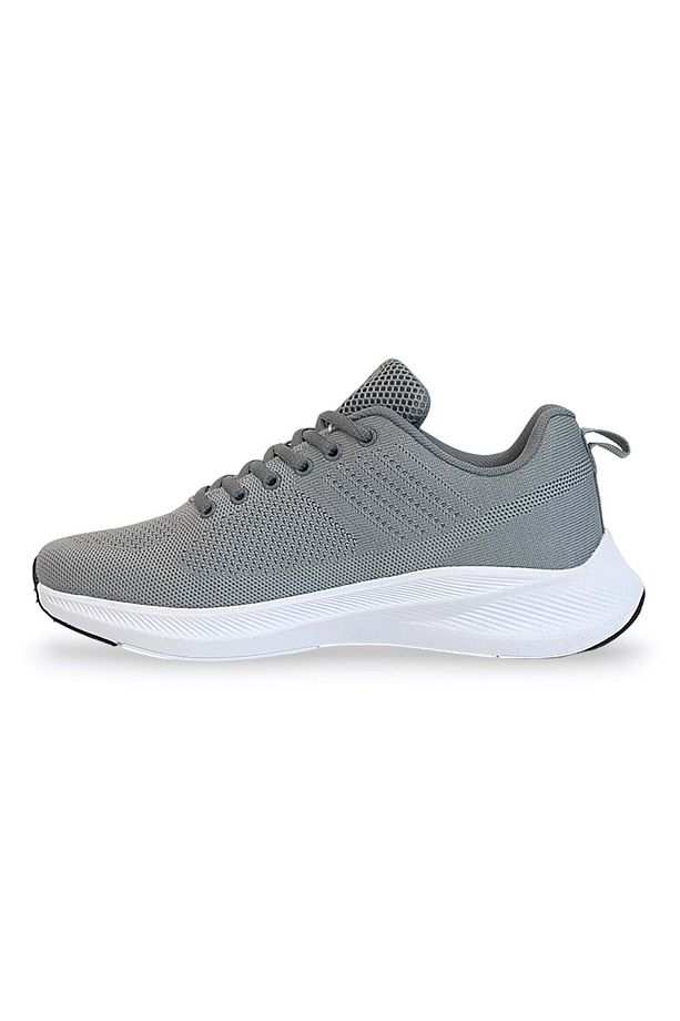 1810-29537 Anatomik Tabanlı Triko Kumaş Sneakers Ayakkabı - NKT01810-gri-44 - 3