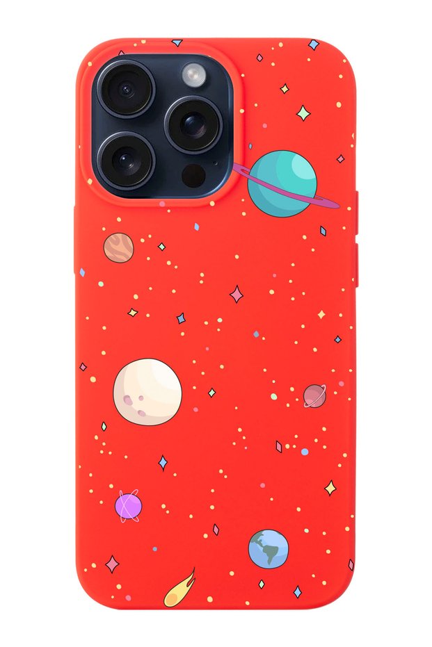 iPhone 15 Pro Max Compatible Planets Patterned Launch Phone Case