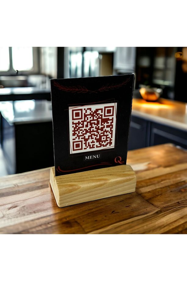 Çam QR Menü Standı 10 Adet - 1