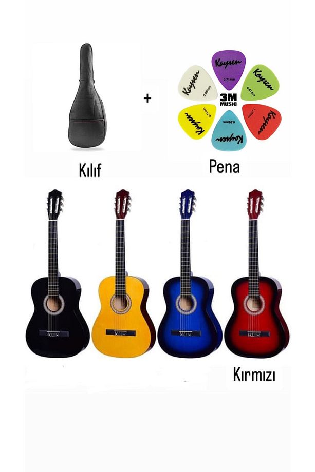 3m Klasik Gitar 4/4 Tam Boy Gitar Seti - 1