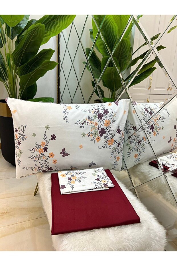 Ranforce Single Sheet Pillow Set 100% Cotton