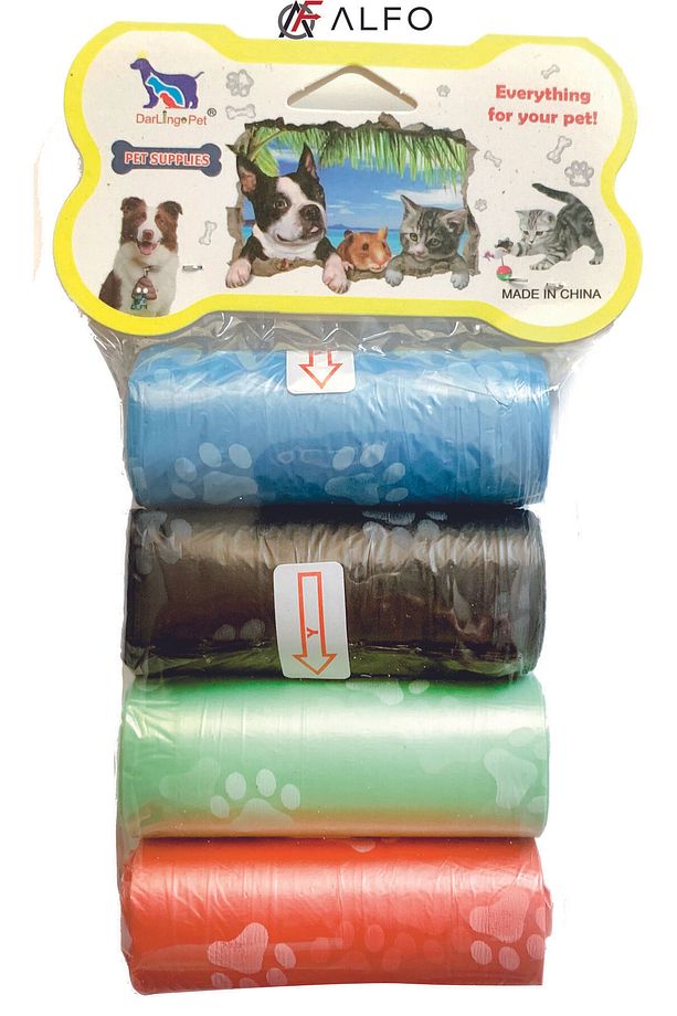 4'lü Rulo Kedi Köpek Dışkı Poşeti - 1