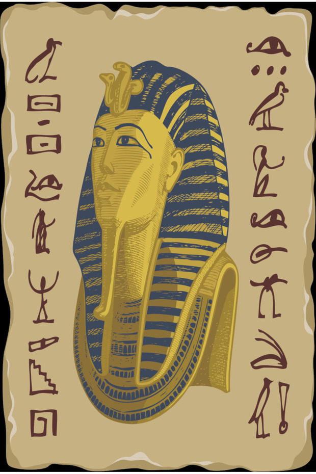 Ancient Egypt Gods Sphinx Mythological Icons Retro Wood Poster