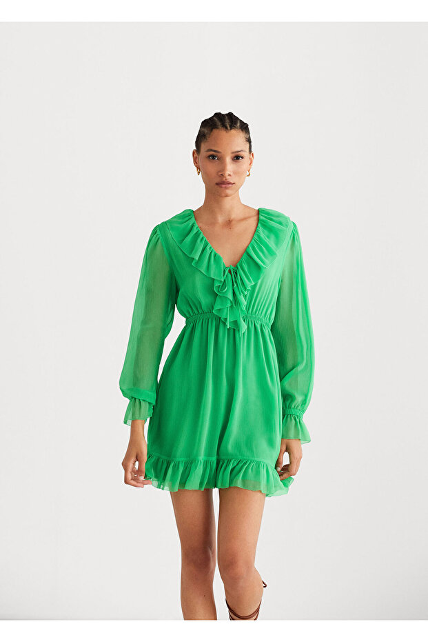 Yeşil Kadın Elbise  37072884 - 7