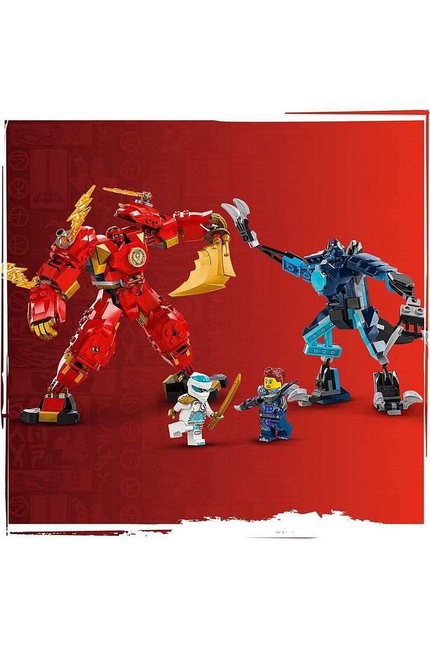 ® NINJAGO® Kai'nin Ateş Elementi Robotu 71808 - 7+ Yaratıcı Oyuncak Yapım Seti (322 Parça) - 7