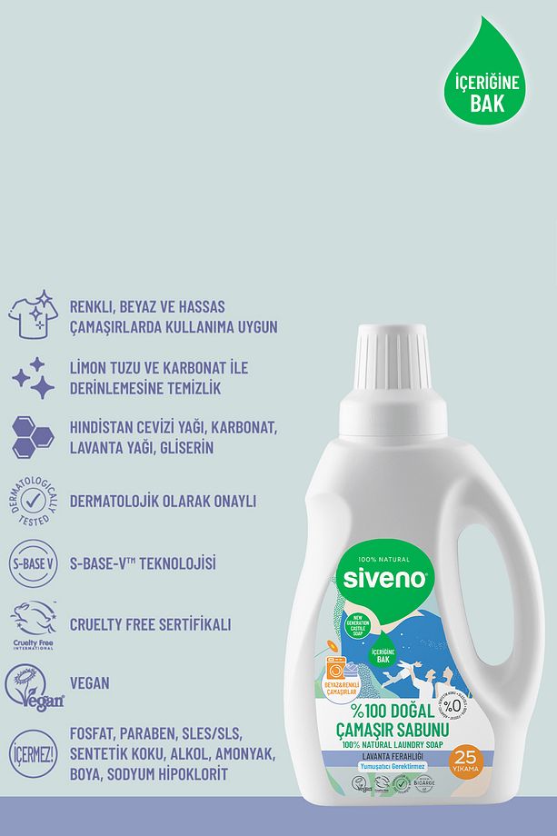 %100 Doğal Çamaşır Sabunu %100 Bitkisel Deterjan Yumuşatıcı Gerektirmez Konsantre 750 ml X 4 Adet - 6