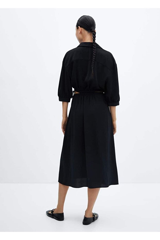 Elastik apreli elastik yaka - 4