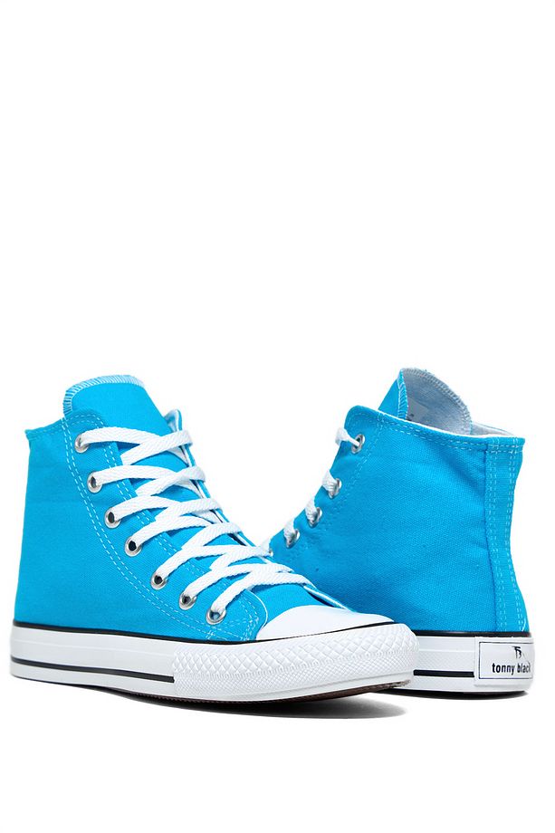Çocuk Unisex Mavi Rahat Kalıp Uzun Sneaker - 3