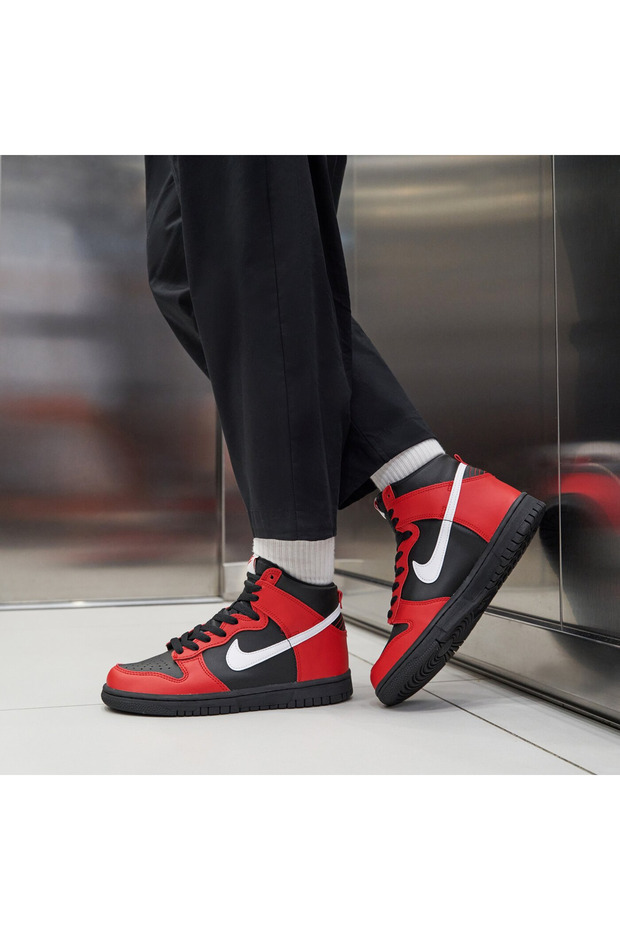 Dunk High Black Red - 8