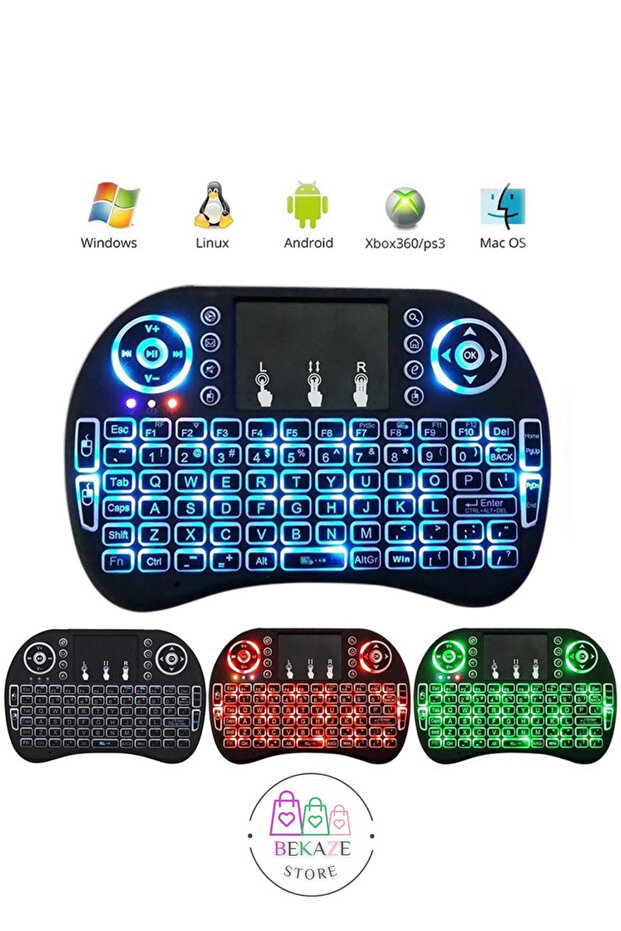 IŞIKLI KABLOSUZ MİNİ SMART KLAVYE - 6
