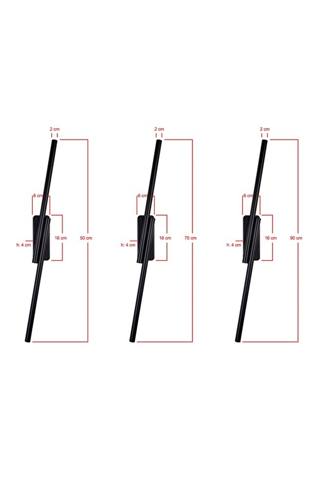 ÇAPRAZ LED DUVAR APLİĞİ 70 CM - 2