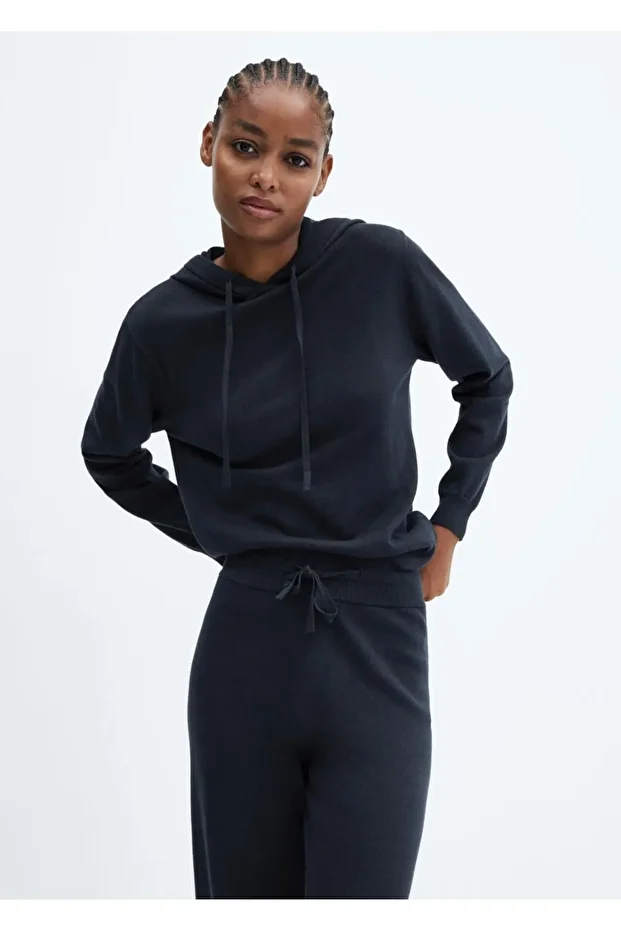 Pamuklu Ve Keten Jogger Pijama Pantolonu - 5