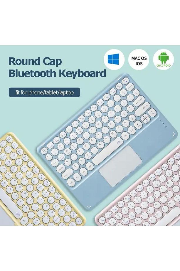 Tüm Cihazlara Uyumlu Akıllı Taşınabilir Bluetooth Klavye Mouse Touchpad Slim Klavye Set - 2