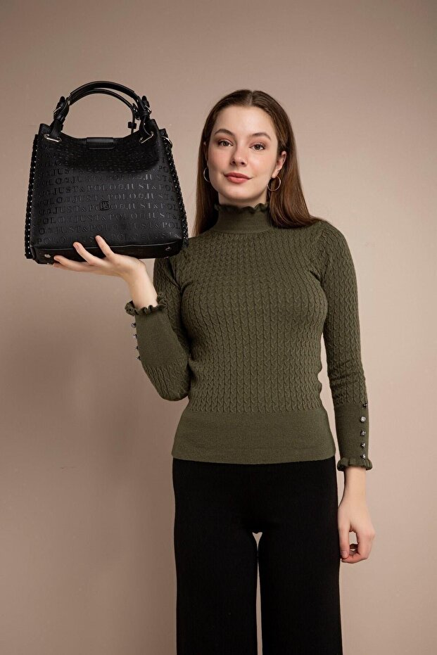 Large Size Knitted Embroidered Handmade Casual Women's Shoulder Bag