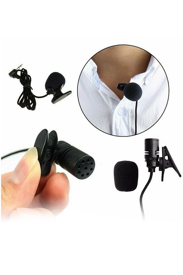 Tekli Profesyonel 3.5mm Jak Girişli Yaka Mikrofonu Oyuncu Mikrofonu Telefon Bilgisayar Kamera Uyumlu - 3