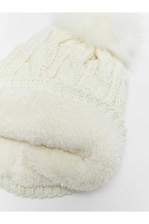 LCW Etiket Baskılı Kız Çocuk Bere - 3