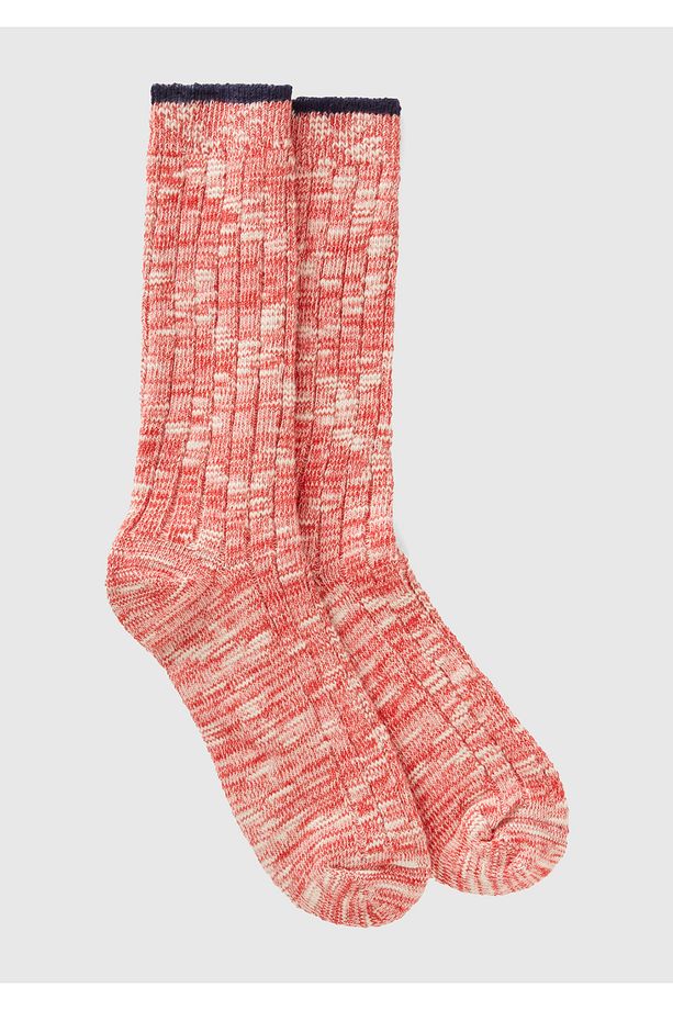 Unisex Kırmızı Uzun Muline Çorap - 1
